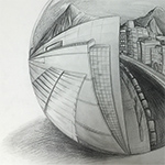 Five-Point Perspective Cityscape